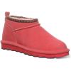 BEARPAW Women’s Super Shorty Deco Multiple Colors | Women’s Ankle Boot | Women’s Slip On Boot | Comfortable Winter Boot(Guava)