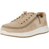 BILLY Footwear Comfort Suede Lo for Women – Lace-up Style, Lightweight and Zip Around Closure Modern Sneakers(Tan)