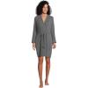 Barefoot Dreams womens Sand Washed Jersey Piped Midi Robe(Dark Steel Blue)