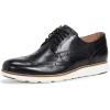 Cole Haan Men’s Great Jones Wingtip Oxford(Black Leather/White)