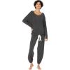 Eberjey Gisele Slouchy Set(Charcoal Heather/Ivory)