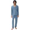 Eberjey Men’s William Modal Long PJ Set(Coastal Blue/Ice Blue)