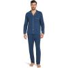 Eberjey Men’s William Modal Long PJ Set(Indigo Blue/Ivory)
