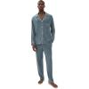 Eberjey Men’s William Modal Long PJ Set(Stone Blue/Ivory)