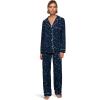 Eberjey Women’s Gisele Printed Long PJ Set(Forest Pine Navy/Ivory)