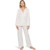 Eberjey Women’s Gisele Printed Long PJ Set(Summer Daisy White/Pale Mauve)