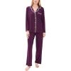 Eberjey womens Frida Long Pj Set(Plum/Ivory)