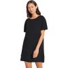 Eberjey womens Gisele Everyday Short Sleeve Sleepshirt(Black)