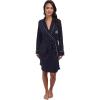 Lauren Ralph Lauren Hartford Lounge Short Shawl Collar Robe – Robe for Women – Long Sleeves – Quilted Cuffs Windsor Navy XS (US 0-2) One Size