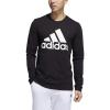adidas Mens Basic Badge of Sport Long Sleeve Tee(Black)
