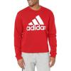 adidas mens Essentials Big Logo Sweatshirt(Better Scarlet)