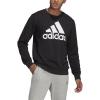 adidas mens Essentials Big Logo Sweatshirt(Black/White)