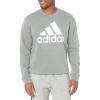 adidas mens Essentials Big Logo Sweatshirt(Medium Grey Heather)