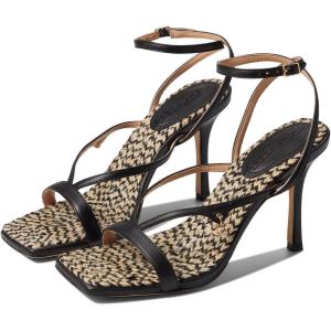 COACH Kaia Leather Sandal Black 9.5 B (M)