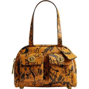 Coach Twin Turnlock Bag 20 in Graffiti, 1Z/Ochre Multi(Graffiti/Ochre Multi)