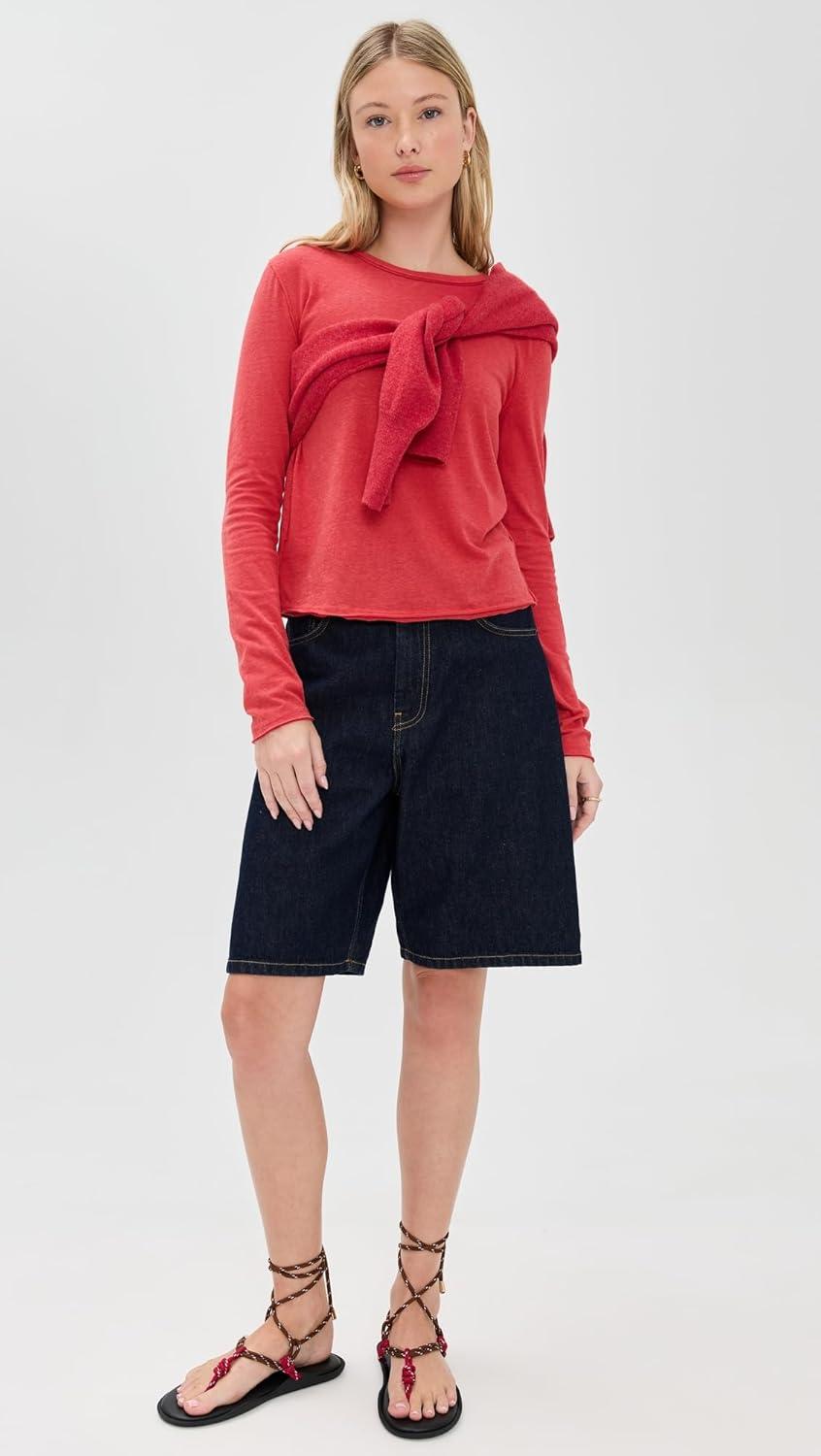 imageFree People Womens Nova Tee Long SleeveRococco Red