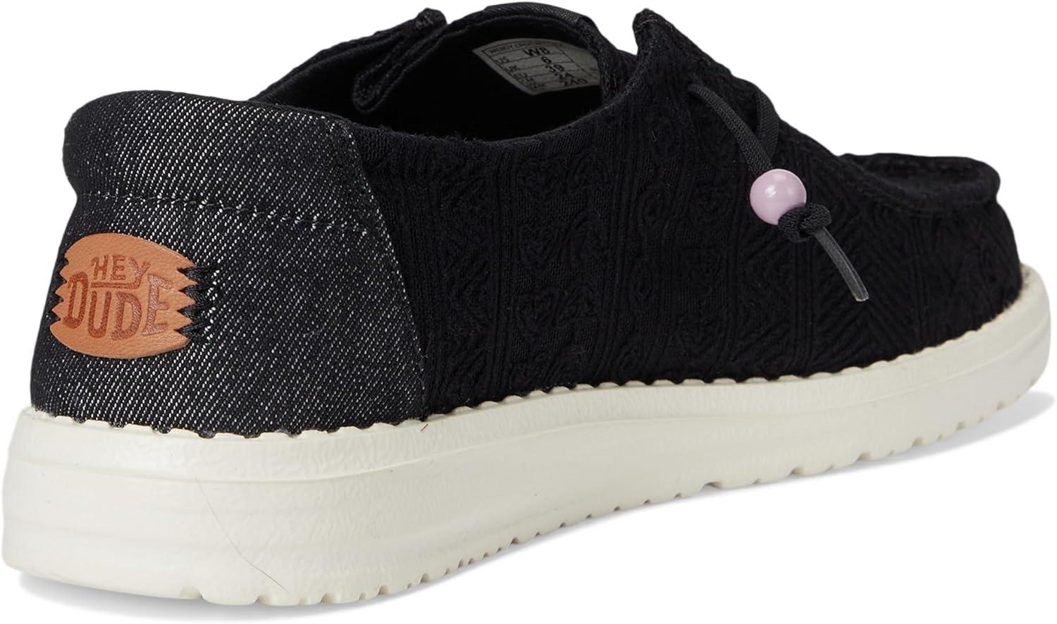 imageHEYDUDE Womens Wendy Crochet Lace LoaferBlack