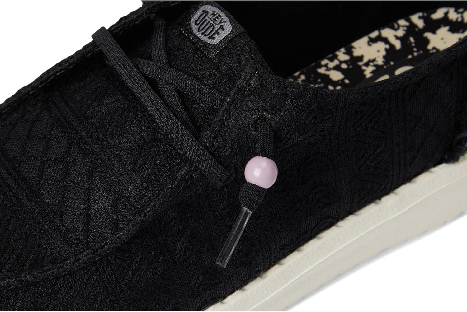 imageHEYDUDE Womens Wendy Crochet Lace LoaferBlack