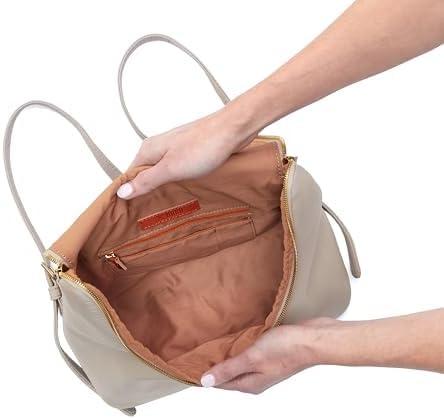 imageHOBO Fern Leather Travel Backpack with Adjustable Shoulder Straps Plenty of Pockets Zip Closure and Room For 13quot Laptop BlackTaupe