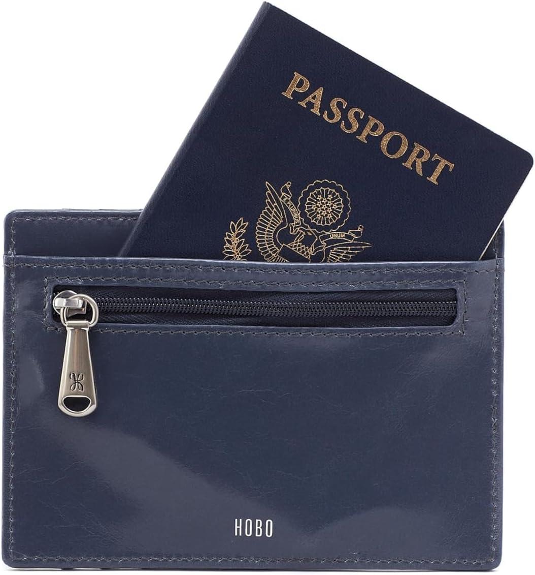 imageHOBO Womens Euro Slide Credit Card CaseBlue Stone