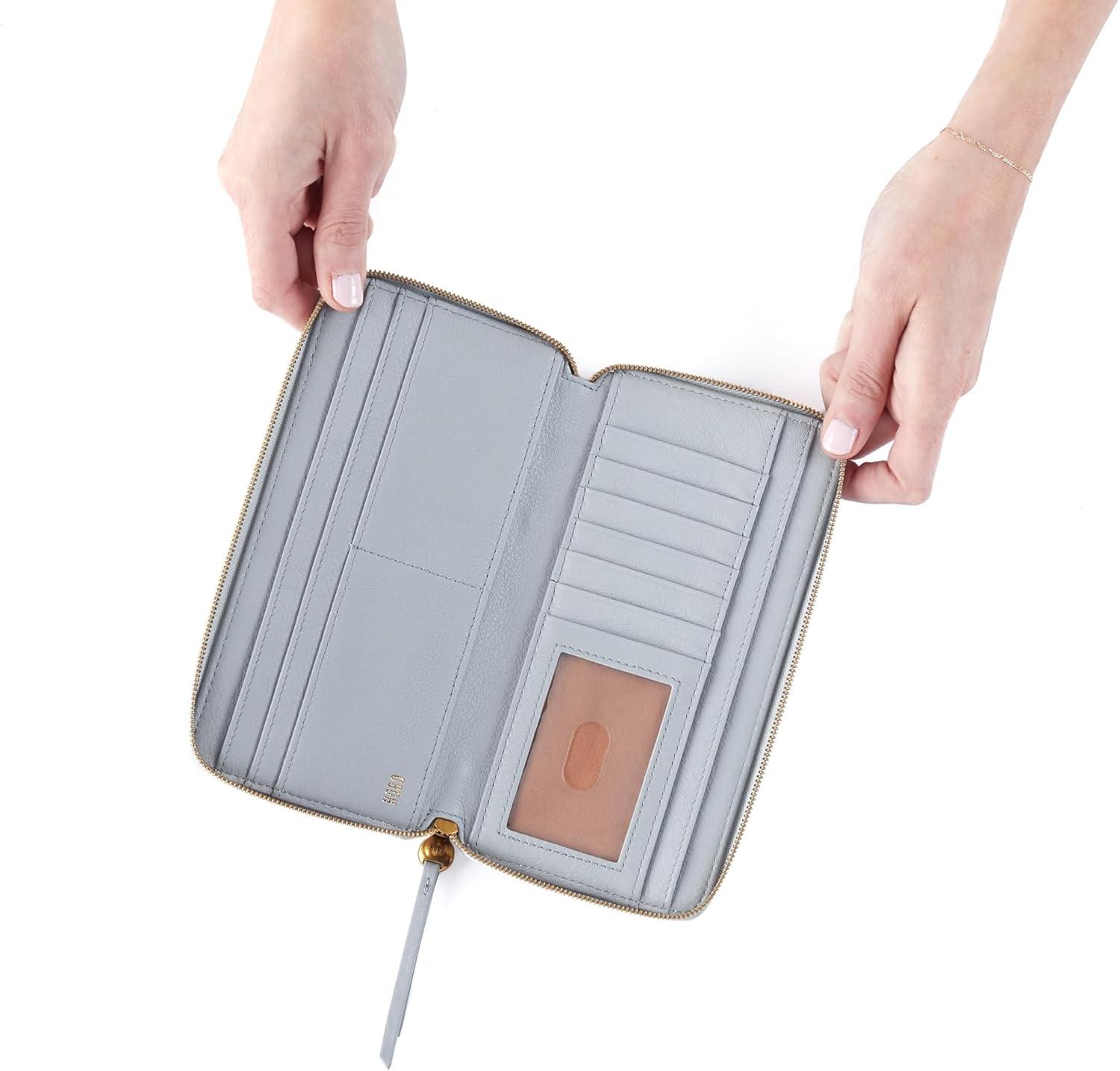 imageHOBO Womens Hart Large WalletBlue Pearl