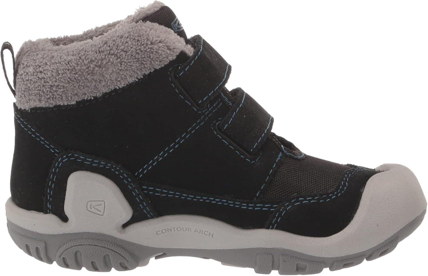 imageKEEN unisexchild Knotch Chukka Ds Mid Height InsulatedBlackMykonos Blue