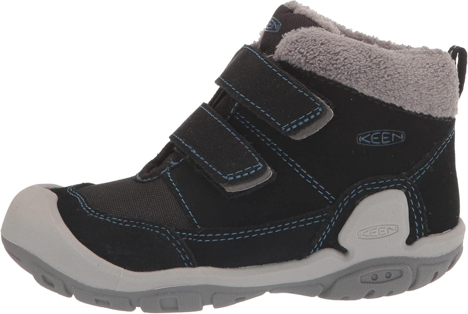 imageKEEN unisexchild Knotch Chukka Ds Mid Height InsulatedBlackMykonos Blue