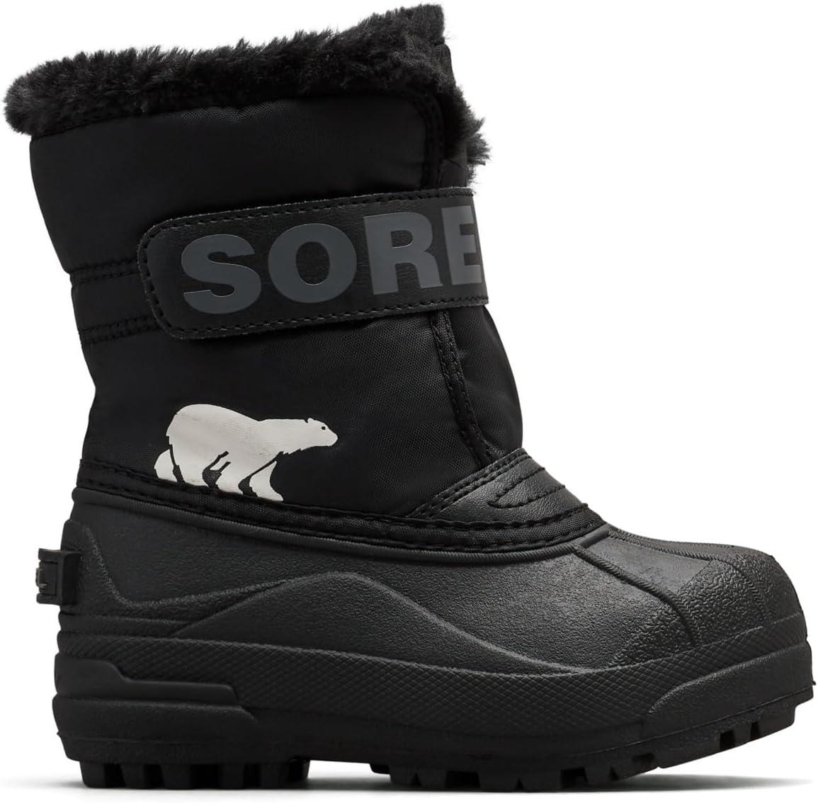 imageSOREL Youth Snow Commander Snow Boots for KidsBlack Charcoal