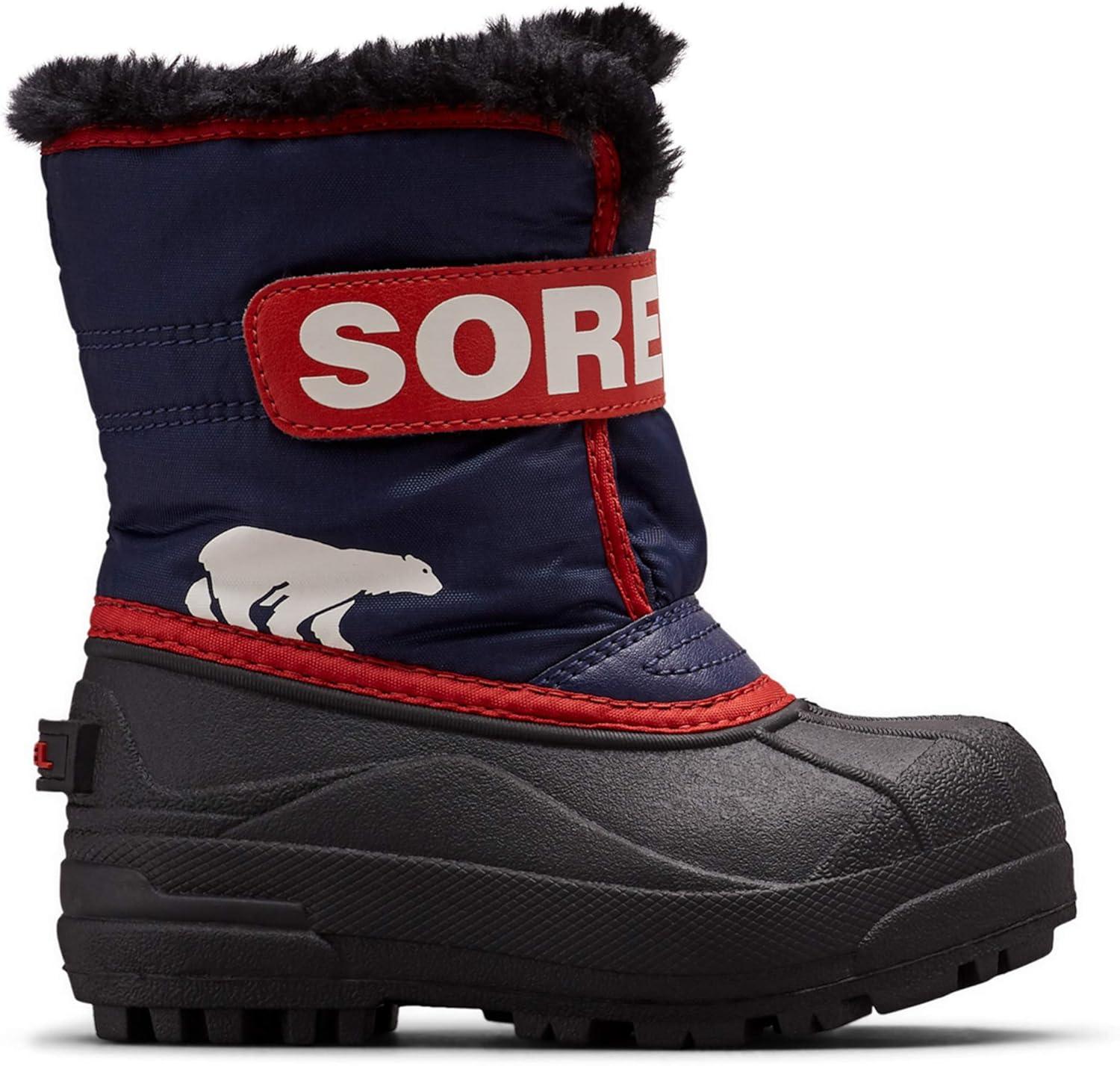 imageSOREL Youth Snow Commander Snow Boots for KidsNocturnal Sail Red