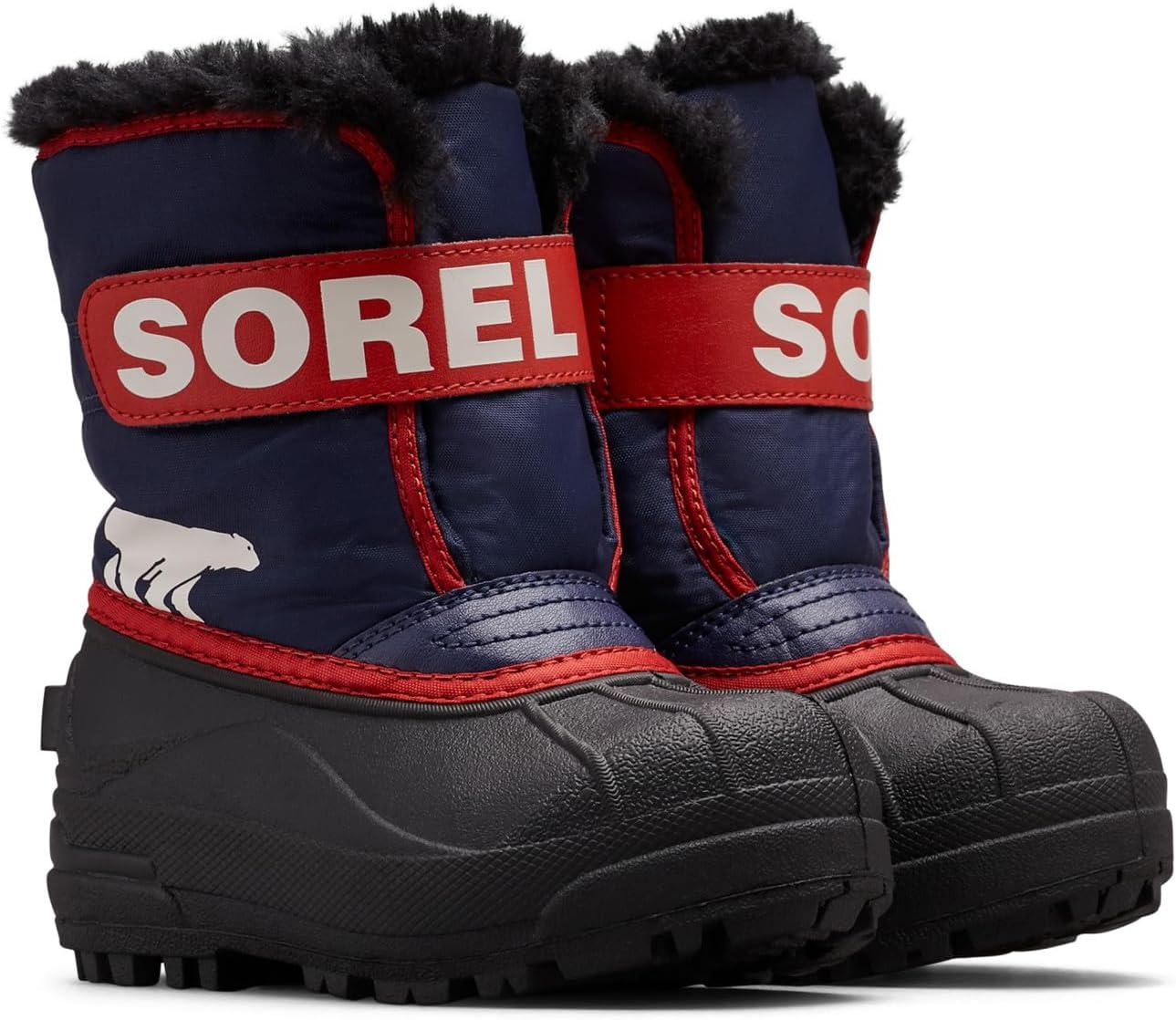 imageSOREL Youth Snow Commander Snow Boots for KidsNocturnal Sail Red