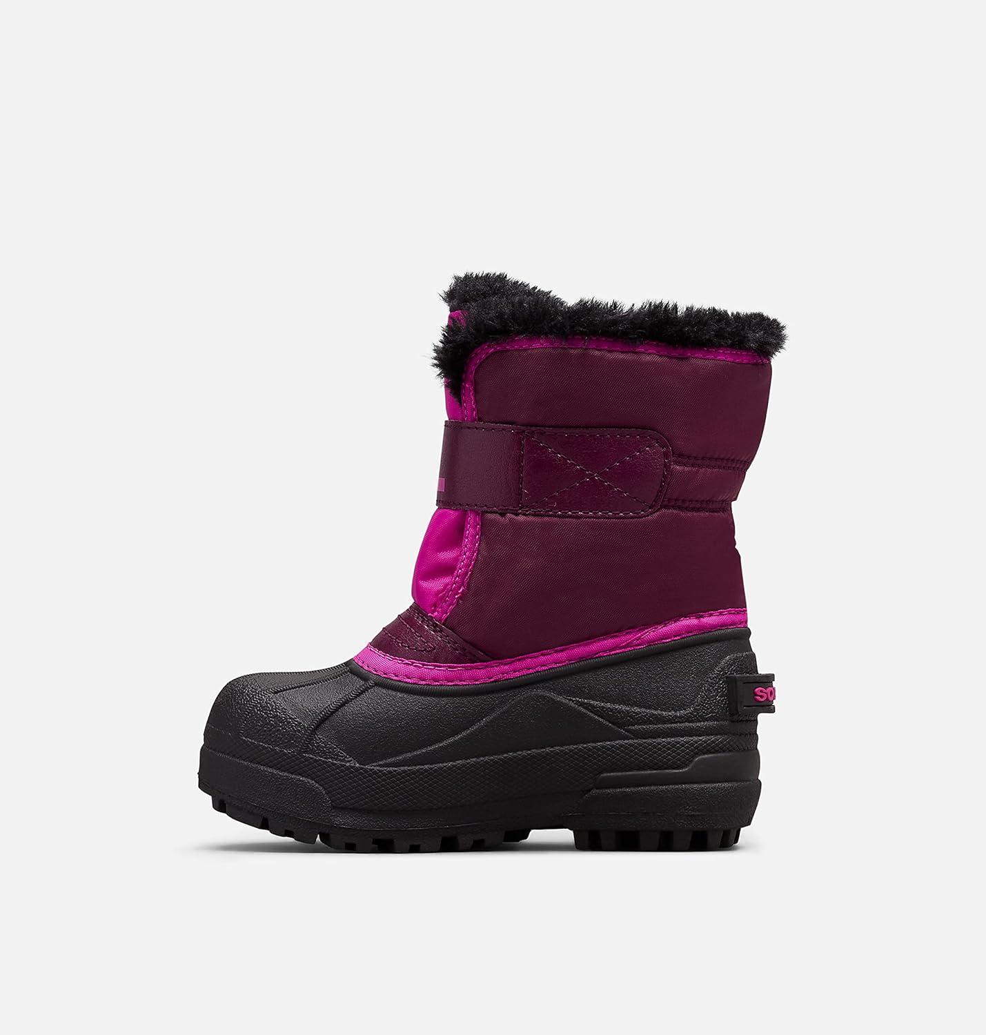 imageSOREL Youth Snow Commander Snow Boots for KidsPurple Dahlia Groovy Pink