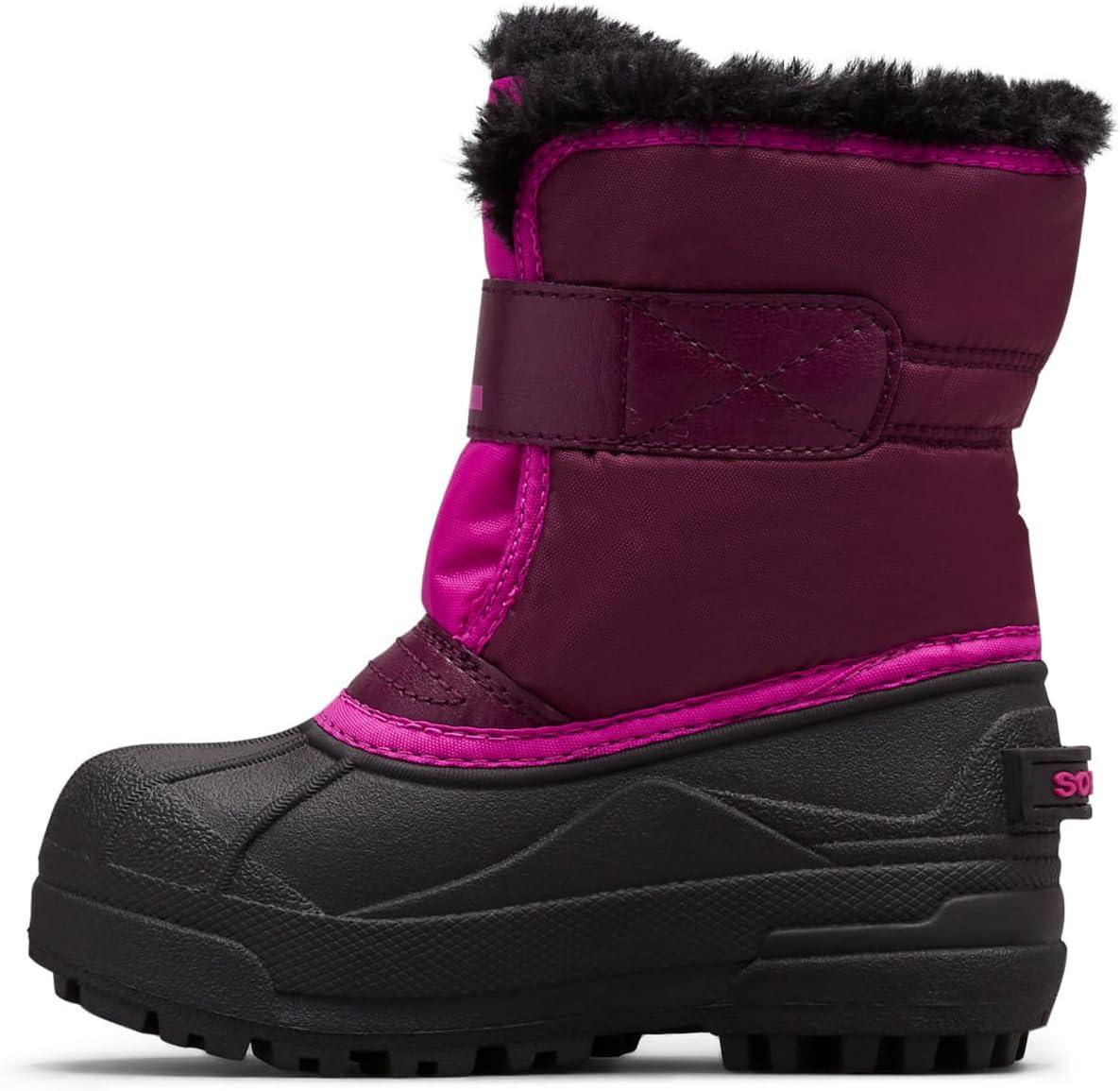 imageSOREL Youth Snow Commander Snow Boots for KidsPurple Dahlia Groovy Pink