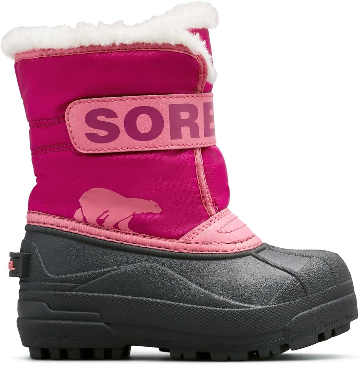 imageSOREL Youth Snow Commander Snow Boots for KidsTropic Pink Deep Blush