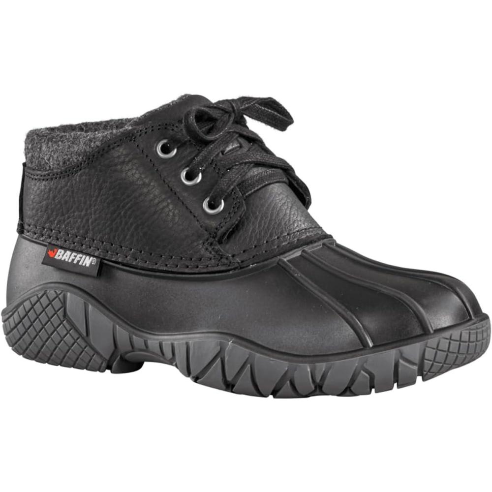 imageBaffin Womens WHITETAIL II Waterproof Insulated LowHeight Winter Snow Boots FullGrain Leather Upper Flexible Rubber BaseBlack