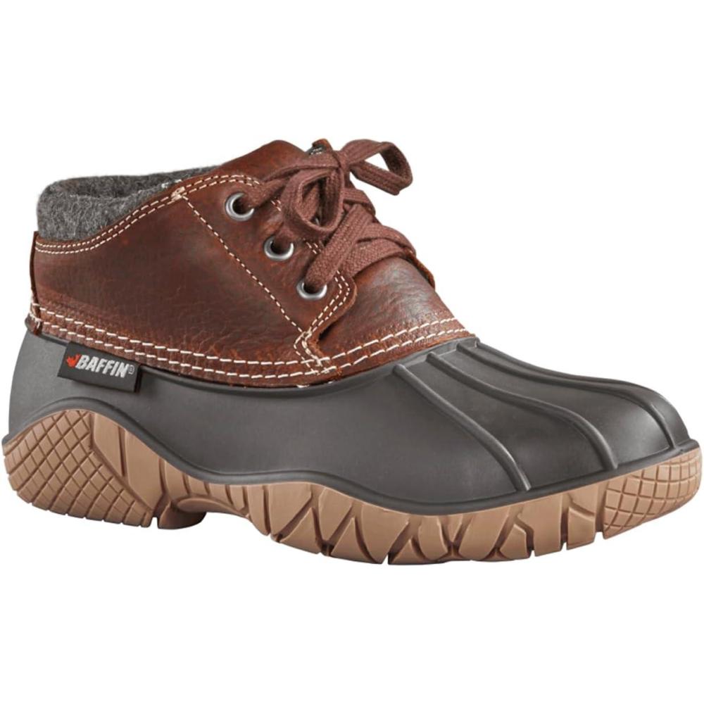 imageBaffin Womens WHITETAIL II Waterproof Insulated LowHeight Winter Snow Boots FullGrain Leather Upper Flexible Rubber BaseBrown