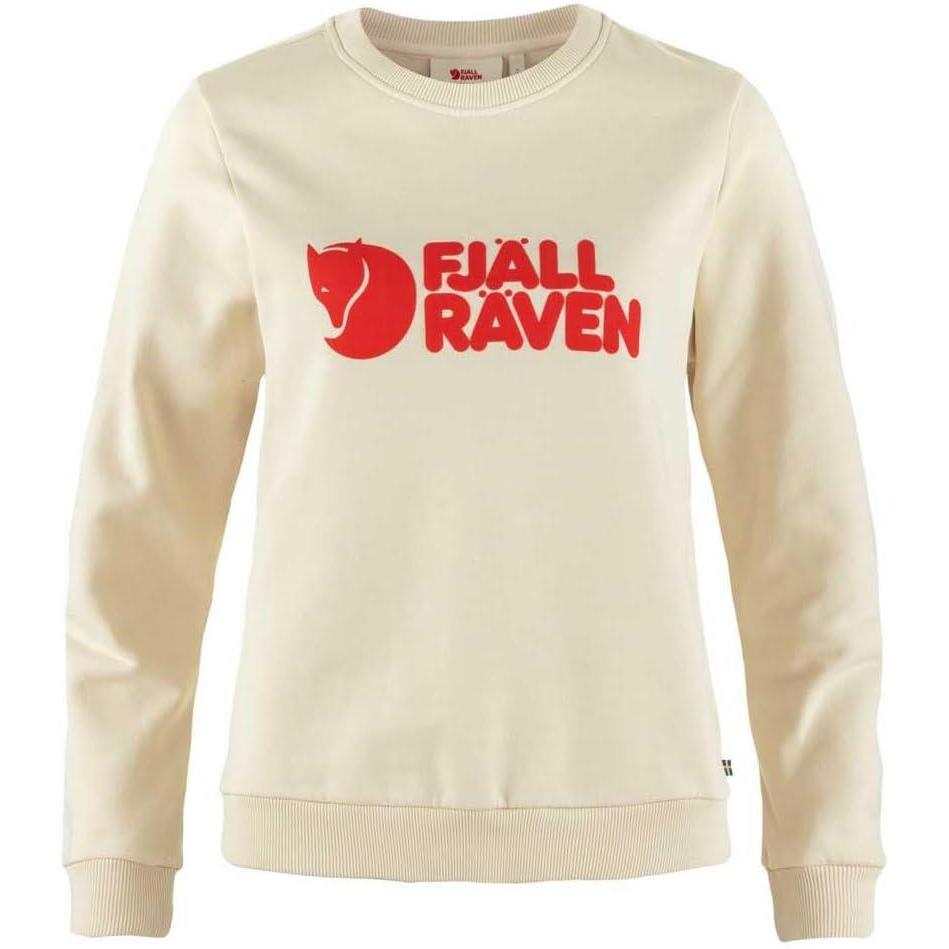 imageFjallraven Logo Sweater WomensChalk WhiteFlame Orange