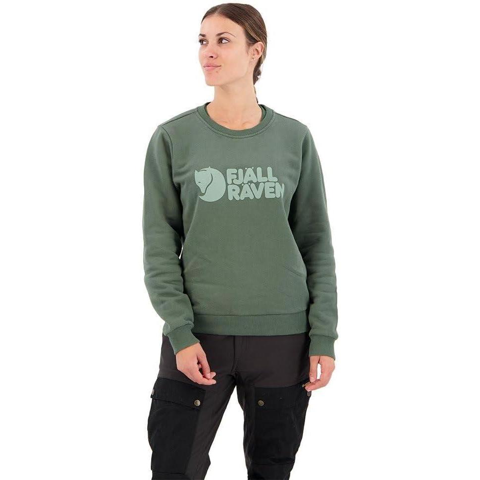 imageFjallraven Logo Sweater WomensDeep PatinaMisty Green