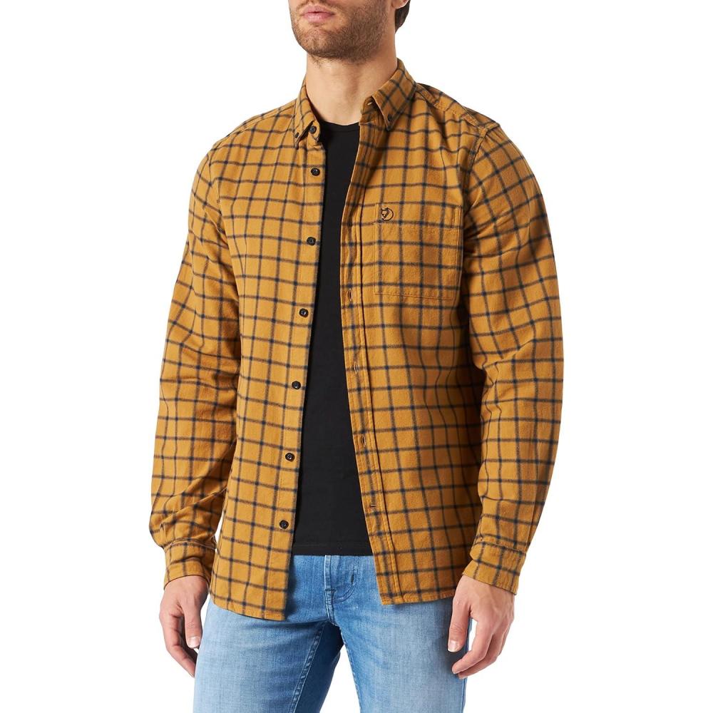 imageFjllrven vik Flannel ShirtBuckwheat BrownDark Navy