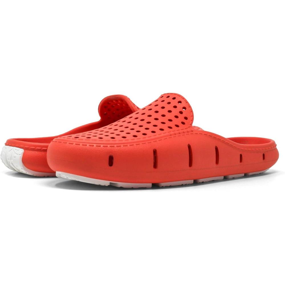 imageFloafers Sunset Slide  Unisex Slides  Sectional Traction  Utility Hole at Heel  ScuffProof Rubber OutsoleCoralBright White