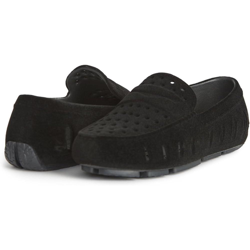 imageFloafers UnisexChild Prodigy Driver Faux Suede ToddlerLittle Big Kid LoaferBlack Vegan Suede