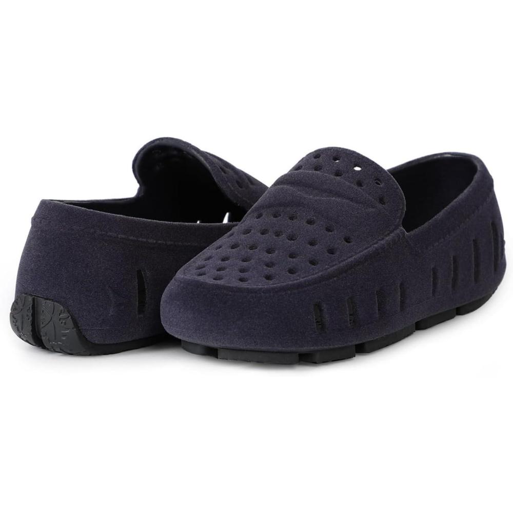 imageFloafers UnisexChild Prodigy Driver Faux Suede ToddlerLittle Big Kid LoaferNavy Vegan Suede