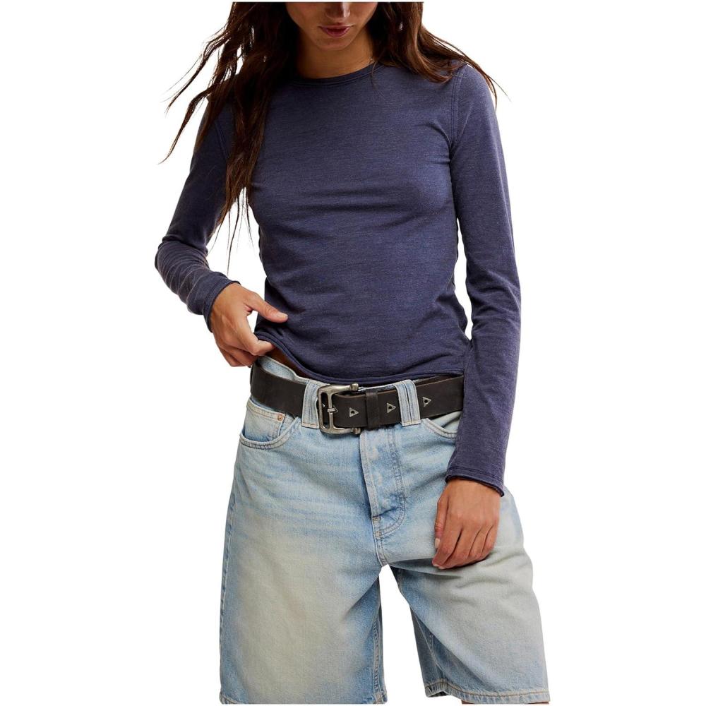 imageFree People Womens Nova Tee Long SleevePeacoat