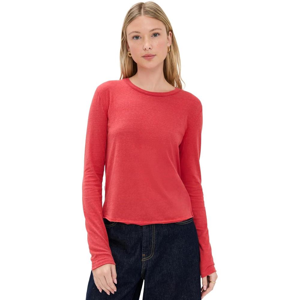 imageFree People Womens Nova Tee Long SleeveRococco Red