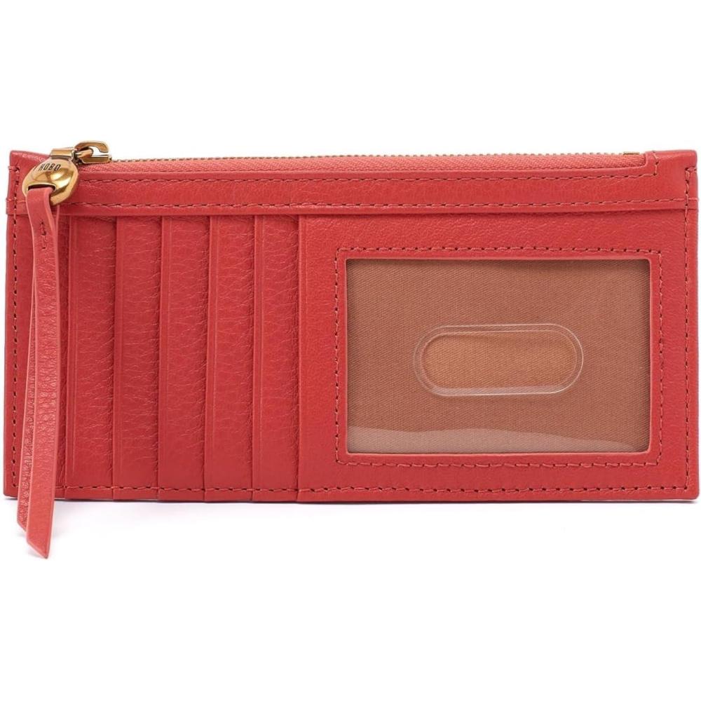 imageHOBO Carte Leather Card Case for WomenRed Clay