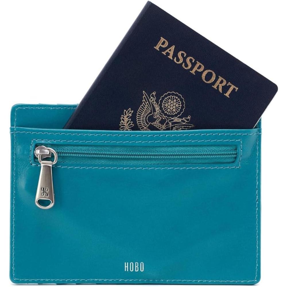 imageHOBO Womens Euro Slide Credit Card CaseBiscayne Blue