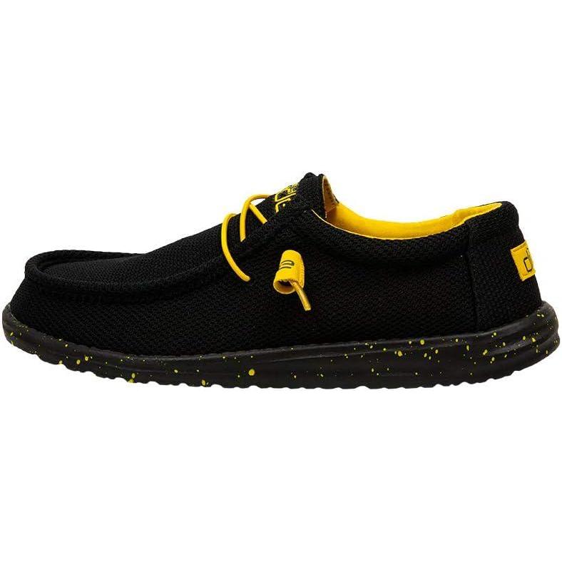 imageHey Dude Mens Wally Funk Mono  Mens Shoes  Men Slipon Loafers  Comfortable ampamp LightWeightSox Black Yellow