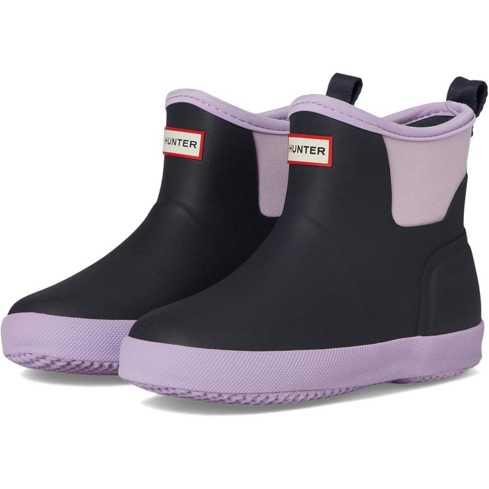 imageHunter UnisexChild Finley ToddlerLittle Kid Rain BootDark Blue Fish Multi