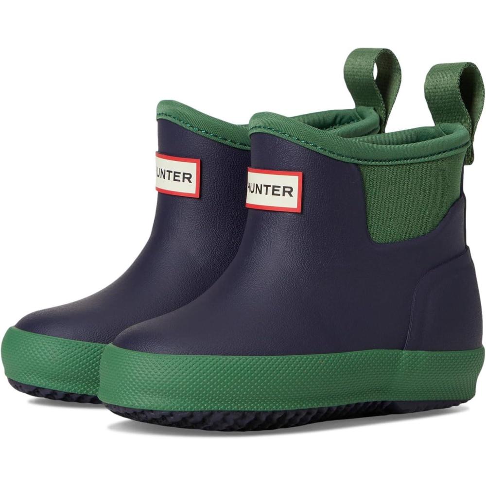 imageHunter UnisexChild Finley ToddlerLittle Kid Rain BootDark BlueDark Green