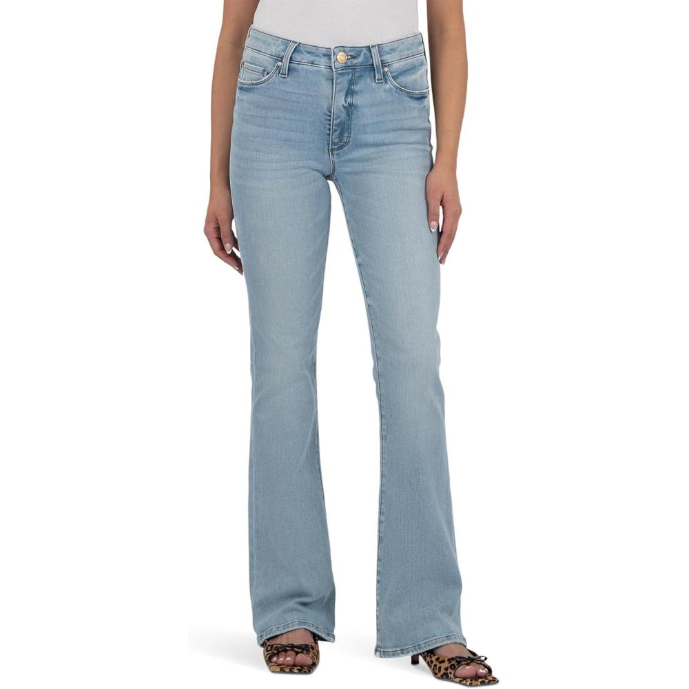 imageKUT from the Kloth Womens Ana HighRise Fab Ab FlareBaby Dn All OverFun