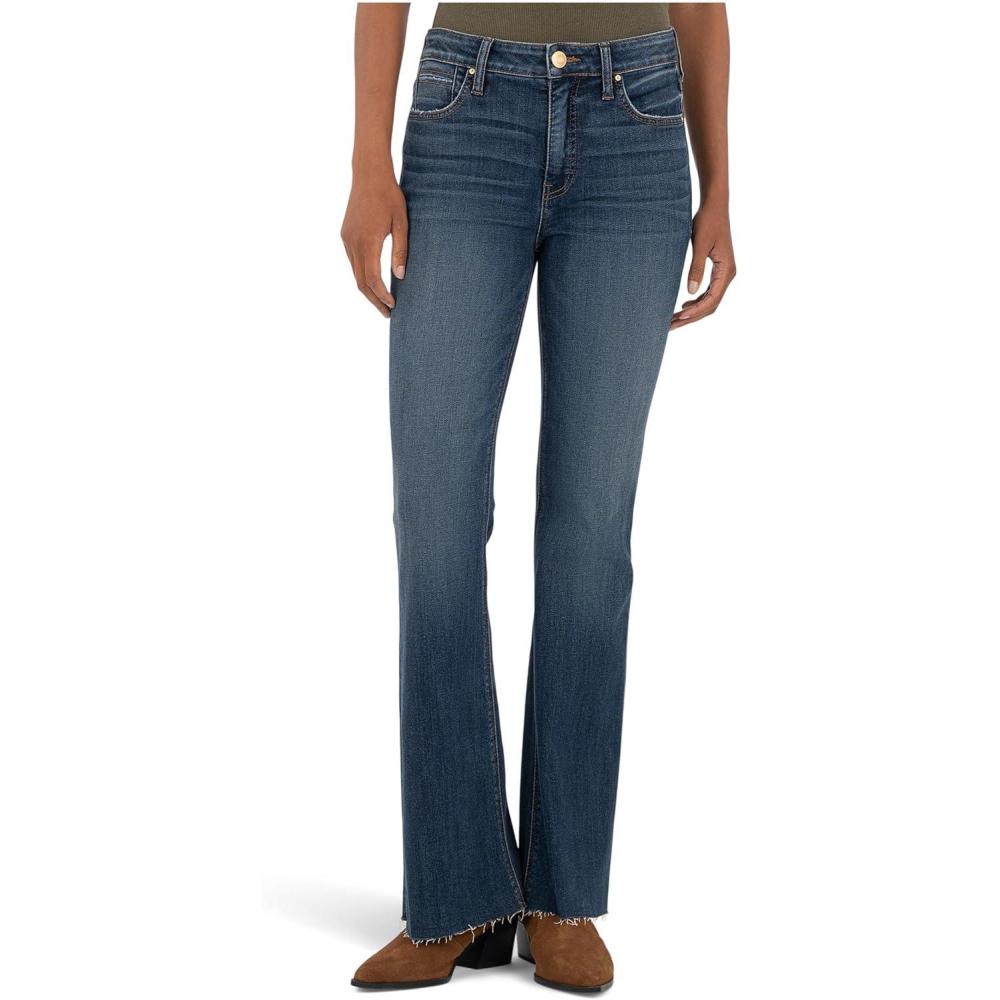 imageKUT from the Kloth Womens Stella HighRise Fab Ab Flare WRaw HemIntriguing